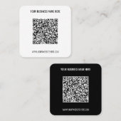 QR-Code und Berufliche Visitenkarte für den benutz (Vorne/Hinten)