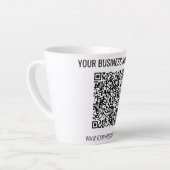 QR-Code und Beruflicher benutzerdefinierter Text Milchtasse (Linke Ecke)