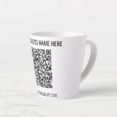 QR-Code und Beruflicher benutzerdefinierter Text Milchtasse (Rechte Ecke)