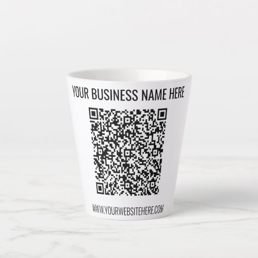 QR-Code und Beruflicher benutzerdefinierter Text Milchtasse (Vorderseite)