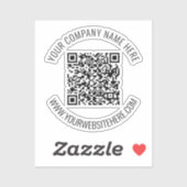 QR-Code und Beruflicher  Text Personalisiert Aufkleber (Blatt)
