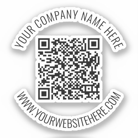 QR-Code und Beruflicher  Text Personalisiert Aufkleber (Vorderseite)
