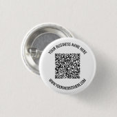 QR-Code und Beruflicher Text Personalisiert Button (Vorne & Hinten)