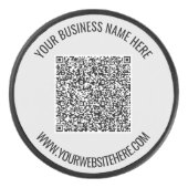 QR-Code und Beruflicher  Text Personalisiert Eishockey Puck (Vorderseite)