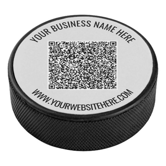 QR-Code und Beruflicher  Text Personalisiert Eishockey Puck (3/4)