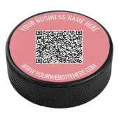 QR-Code und Beruflicher Text Personalisiert Eishockey Puck (3/4)