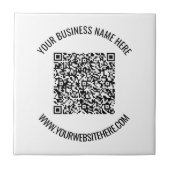 QR-Code und Beruflicher Text Personalisiert Fliese (Vorderseite)