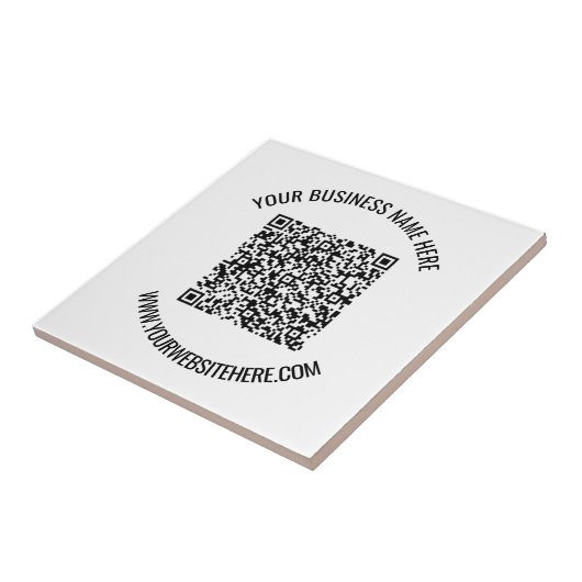 QR-Code und Beruflicher Text Personalisiert Fliese (Seite)