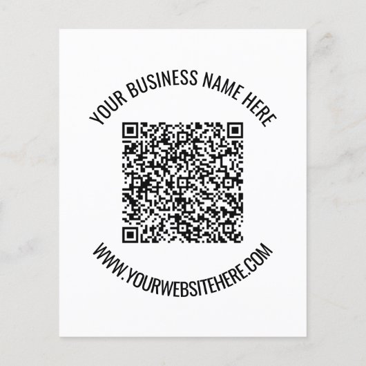 QR-Code und Beruflicher Text Personalisiert Flyer (Hinten)