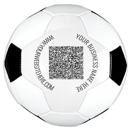QR-Code und Beruflicher  Text Personalisiert Fußball (Gedreht)