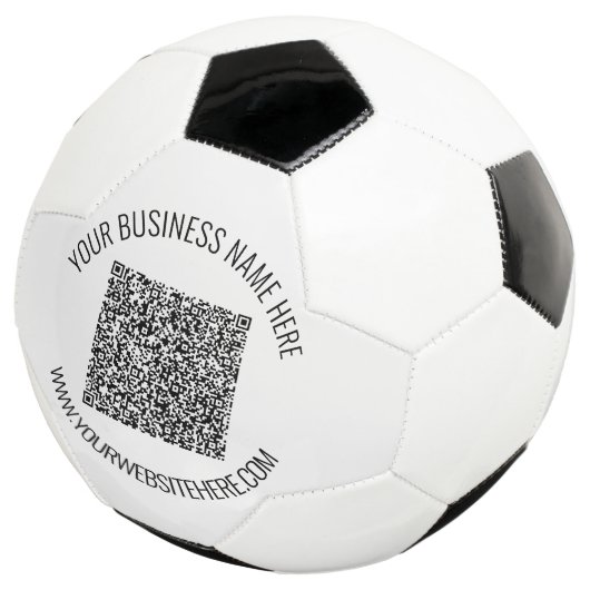 QR-Code und Beruflicher  Text Personalisiert Fußball (Dreiviertel)