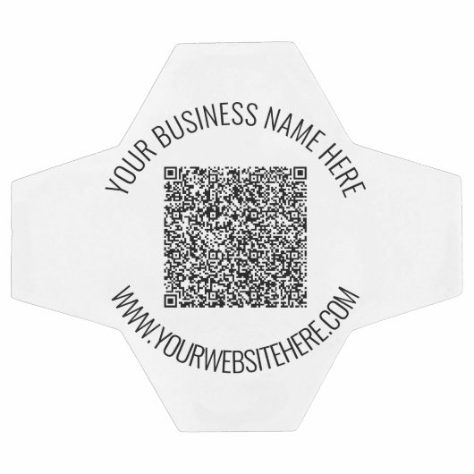 QR-Code und Beruflicher  Text Personalisiert Fußball (Flach)