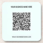 QR-Code und Beruflicher  Text Personalisiert Getränkeuntersetzer (Vorderseite)