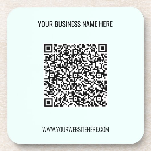 QR-Code und Beruflicher  Text Personalisiert Getränkeuntersetzer (Vorderseite)