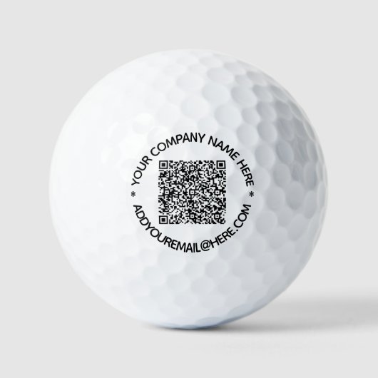 QR-Code und Beruflicher Text Personalisiert Golfball (Vorderseite)