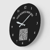QR-Code und Beruflicher Text Personalisiert Große Wanduhr (Winkel)