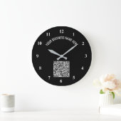 QR-Code und Beruflicher Text Personalisiert Große Wanduhr (Zuhause)