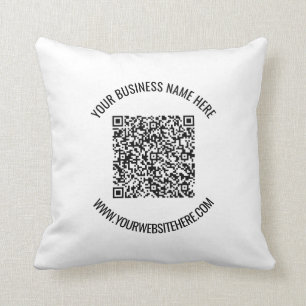 QR-Code und Beruflicher  Text Personalisiert Kissen