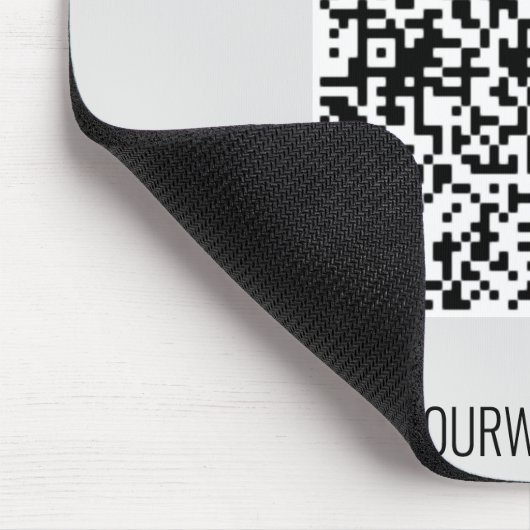QR-Code und Beruflicher  Text Personalisiert Mousepad (Ecke)