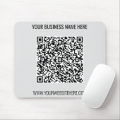 QR-Code und Beruflicher  Text Personalisiert Mousepad (Mit Mouse)