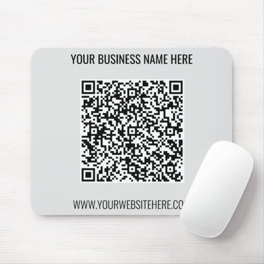 QR-Code und Beruflicher  Text Personalisiert Mousepad (Mit Mouse)