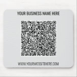QR-Code und Beruflicher  Text Personalisiert Mousepad<br><div class="desc">QR-Code und Beruflicher Text Personalisierte Firmenname Website Werbematerial / Geschenk - QR-Code hinzufügen - Bild oder Logo / Name - Unternehmen / Website oder E-Mail oder Telefon - Kontaktinformationen / Adresse oder Entfernen - Umformatieren und Entfernen / Hinzufügen von Elementen - Bild / Text mit Anpassungstool. Wählen Sie / Fügen...</div>