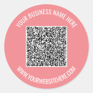 QR-Code und Beruflicher  Text Personalisiert Runder Aufkleber