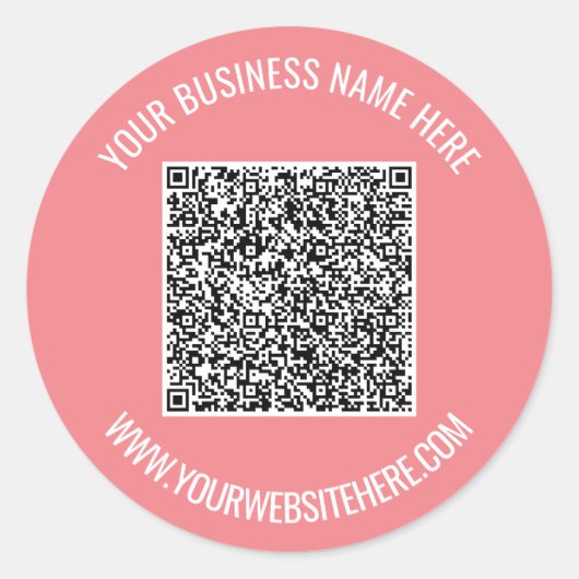 QR-Code und Beruflicher  Text Personalisiert Runder Aufkleber (Vorderseite)