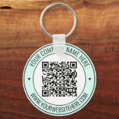 QR-Code und Beruflicher  Text Personalisiert Schlüsselanhänger (Vorderseite)