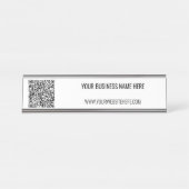 QR-Code und Beruflicher  Text Personalisiert Schreibtischnamensplakette (Vorderseite )