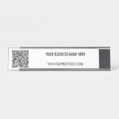 QR-Code und Beruflicher  Text Personalisiert Schreibtischnamensplakette (Vorderseite )