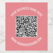 QR-Code und Beruflicher Text Personalisiert Weinetikett (Einzelnes Label)