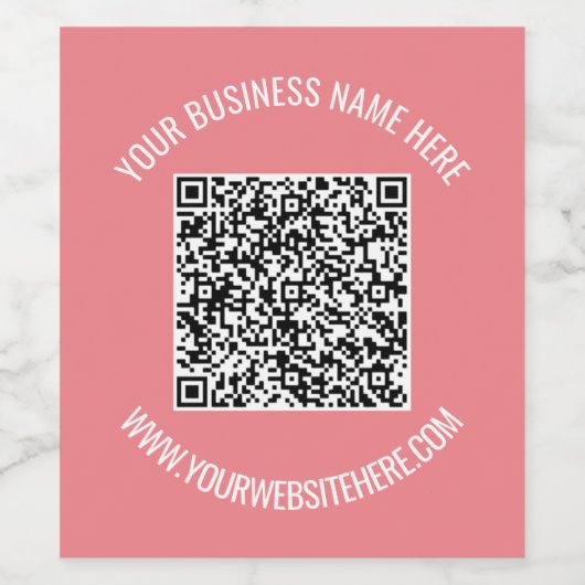 QR-Code und Beruflicher  Text Personalisiert Weinetikett (Einzelnes Label)
