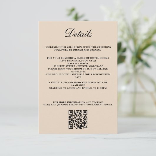 QR-Code und Details Begleitkarte (Stehend Vorderseite)