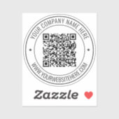 QR-Code und eigener Text Ihr Personalisierter Aufk Aufkleber (Blatt)
