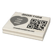 Qr-Code und Firmenlogo Gummistempel (Stempel)