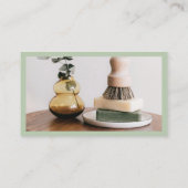 QR-Code und Foto-Beilage an der grünen Grenze Visitenkarte (Rückseite)