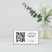 QR-Code und Foto-Beilage an der grünen Grenze Visitenkarte (Stehend Vorderseite)