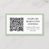 QR-Code und Foto-Beilage an der grünen Grenze Visitenkarte (Vorderseite)