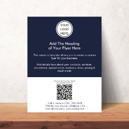 QR-Code und Geschäftslogo l Modernes Marketing Flyer