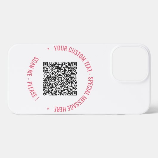 QR-Code und iPhone-Fall mit benutzerdefiniertem Te iPhone Hülle (Rückseite (Horizontal))