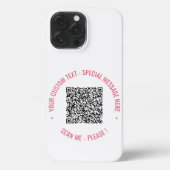 QR-Code und iPhone-Fall mit benutzerdefiniertem Te iPhone Hülle (Rückseite)