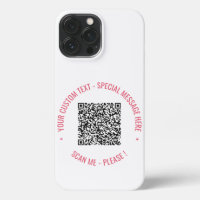 QR-Code und iPhone-Fall mit benutzerdefiniertem Te