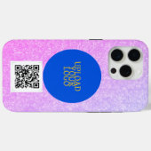QR-Code und Logo Case-Mate iPhone Hülle (Rückseite (Horizontal))