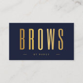 QR-Code und -Logo für Navy- und Gold-Mikroblase Visitenkarte (Vorderseite)