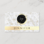 QR-Code und Logo-Goldmarmor Visitenkarte (Vorderseite)
