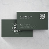 QR-Code und Logo | Grün | Modern | BERUFLICH Visitenkarte