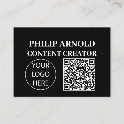 Qr-Code und Logo-Visitenkarte Visitenkarte (Vorderseite)