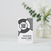 QR Code und Logoziel Visitenkarte (Stehend Vorderseite)