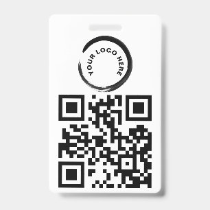 QR-Code und / oder Logo-Abzeichen Ausweis